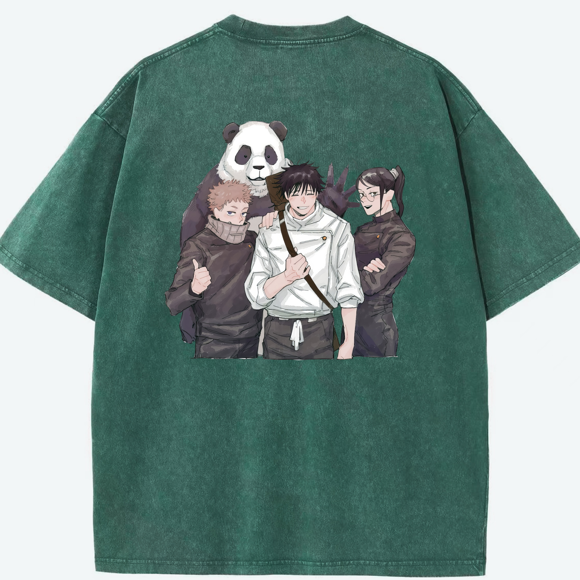（画像用） 呪術廻戦 Jujutsu Kaisen 綿100% ヴィンテージ風 半袖Tシャツ（背面プリント）